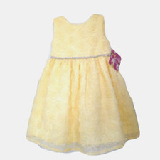 Toddler Girls Yellow ROSE Dress Size 3T Dressy Formal/Wedding/Flower Girl/Easter