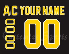 Boston Bruins Customized Number Kit for 1981-1995 Away Jersey