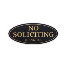 1PC No Soliciting Sign For House Sign, 7 x 3 Inches - Aluminum - Small No Sol...