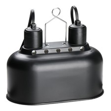 Simple Deluxe Dual Dome Reptile Light Fixture with Separate Switches, Fits Max