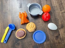 Vintage Fisher Price Fun with Food Play Kitchen Lot Utensils