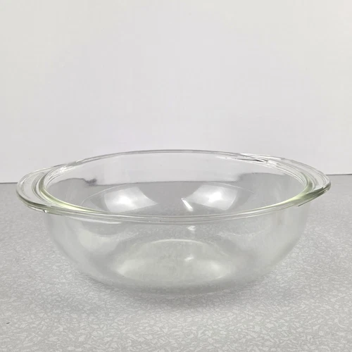 Vintage Pyrex 024 Round Clear Glass Casserole Dish 2 Quart No Lid