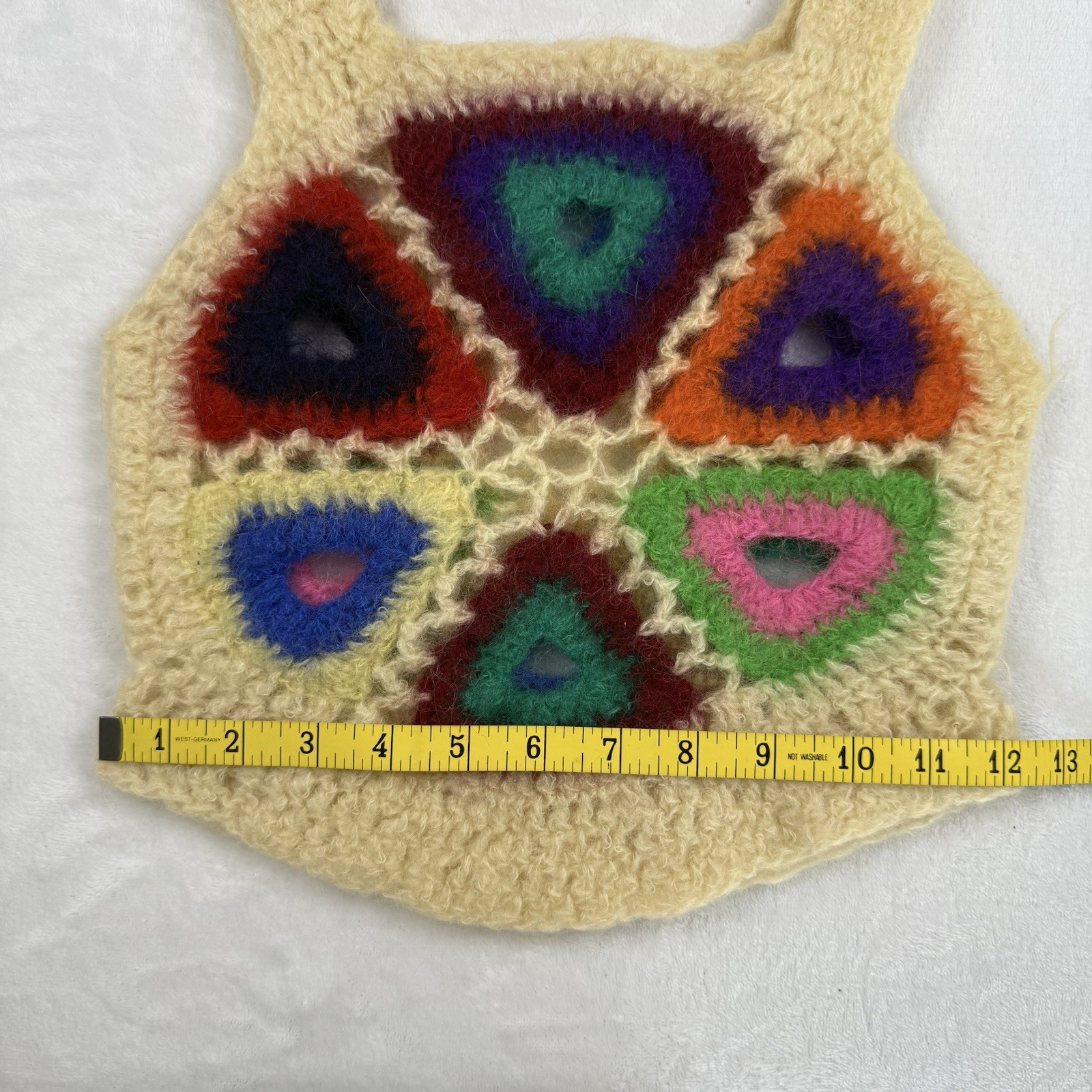 Handmade Crochet Patchwork Vest Multicolor Boho H… - image 4