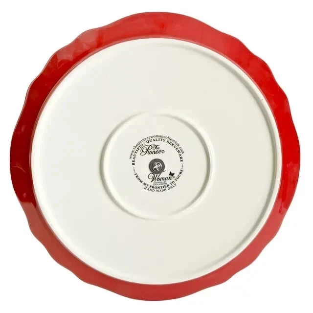 Bandeja de servidor Pioneer Woman de 3 niveles flor jubileo floral cerámica para servir alimentos nueva Foto 2 de 2