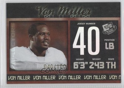2011 Press Pass Gold Reflectors 40/100 Von Miller #39 Rookie RC 1j2