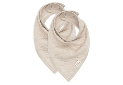Lätzchen Bandana 2er Set Jollein Soft Waves Nougat Baby Halstuch Accessoire