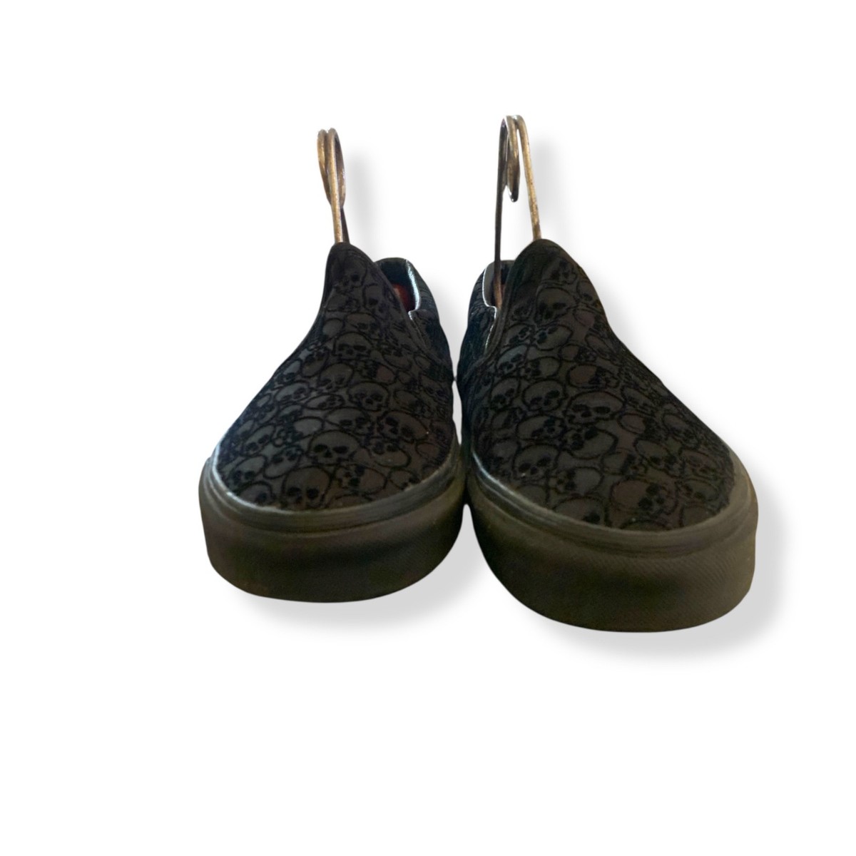 Velvet Vans Men\'s or woman’s Black Skull Slip-On Shoes men’s size 7.5woman’s9.0 Vans Slip On Skull In Men main image 3
