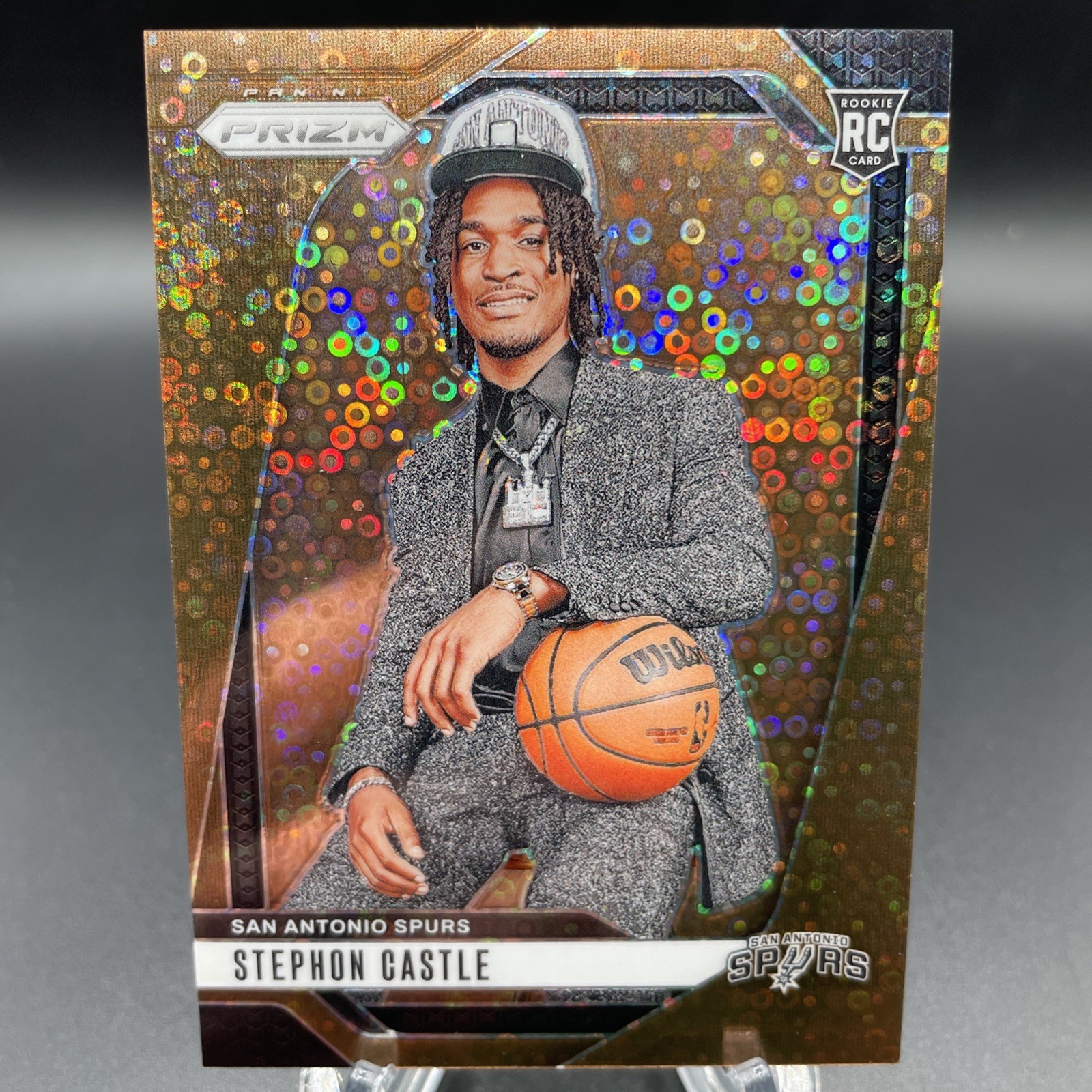 2024-25 Prizm Stephon Castle Rookie Variation Fast Break Bronze Disco /20 #234