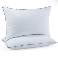 Pillows Standard Size Set of 2, Soft Polyester Fabric Bed Pillow for Sleepi...