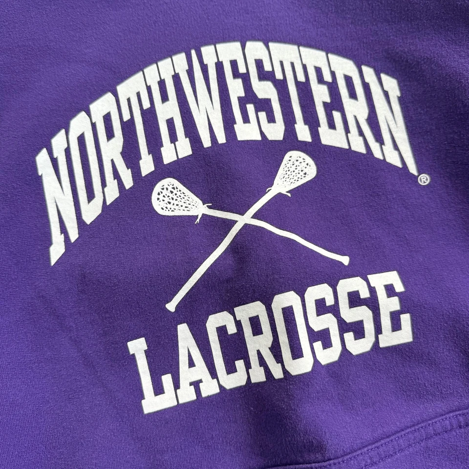Sudadera con Capucha Northwestern Wildcats Para Hombres XL Púrpura NCAA Pullover de Lacrosse Foto 3 de 4