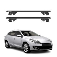 DachträGer FüR Renault Megane III Grandtour 2009-2016 Alu 90Kg TÜV Schwarz 2Tlg