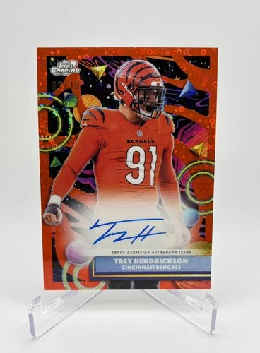 2024 Topps Cosmic Chrome Football Trey Hendrickson Lunar /10 on card auto