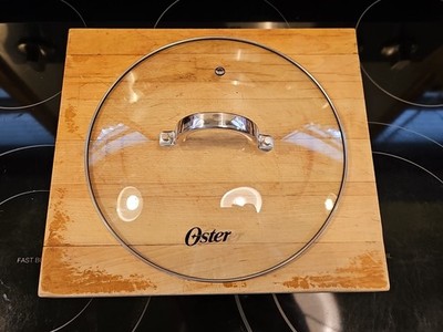 Oster glass lid pot pan crock 9-5/8'' vented