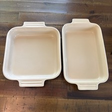 Le Creuset Set of 2 Stoneware Rectangular and...