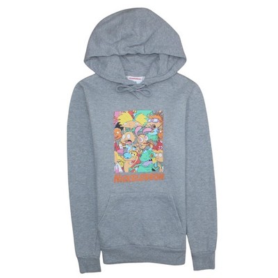 Nickelodeon Damen Grau XS Pullover Hoodie Cartoon Print