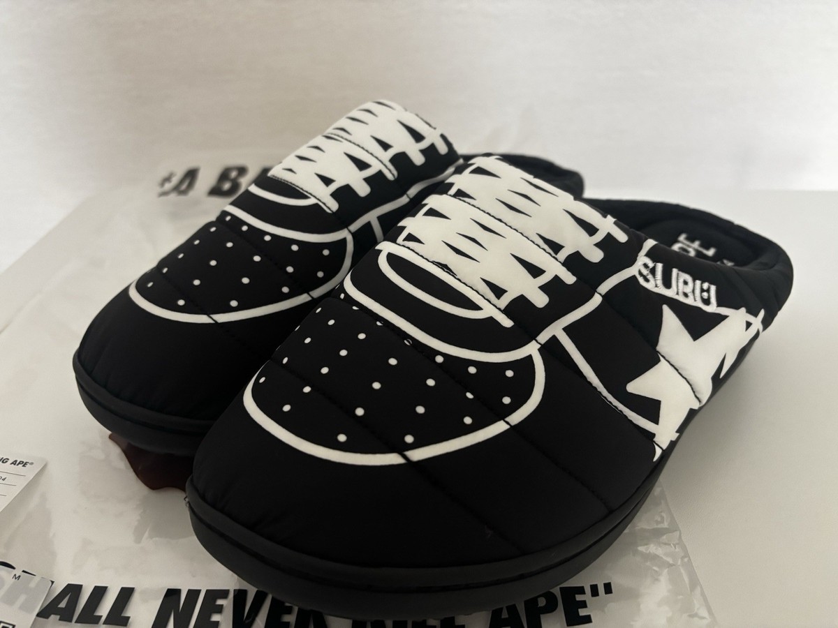 Authentic A Bathing Ape Bape x SUBU Puffer Sandals Sandal L New US