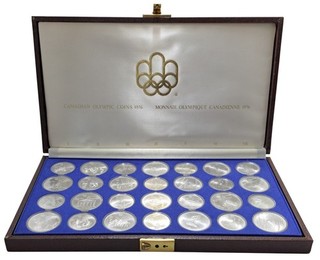 Complete 1976 Canadian Olympic Silver 28 Coin Set
