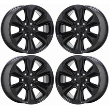 20 Dodge Ram 1500 Gloss Black Wheels Rims Factory Oem Set 2681 2724