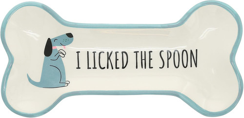 - I Licked The Spoon - 8.5" Housewarming Decorative Bone Shaped Spoon Rest Ho...