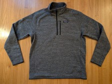 New Patagonia Better Sweater 1/4 Zip Gray Pullover Men's Size XL