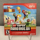 New Super Mario Bros Wii Game Disc Cardboard Sleeve Tested Working