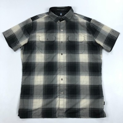 Kuhl Shirt Mens Medium Response Plaid Short Sleeve
