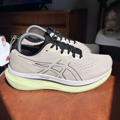 Mens ASICS GlideRide Max Birch/Black Running Shoes Size 8 Mens Walking Cushion 