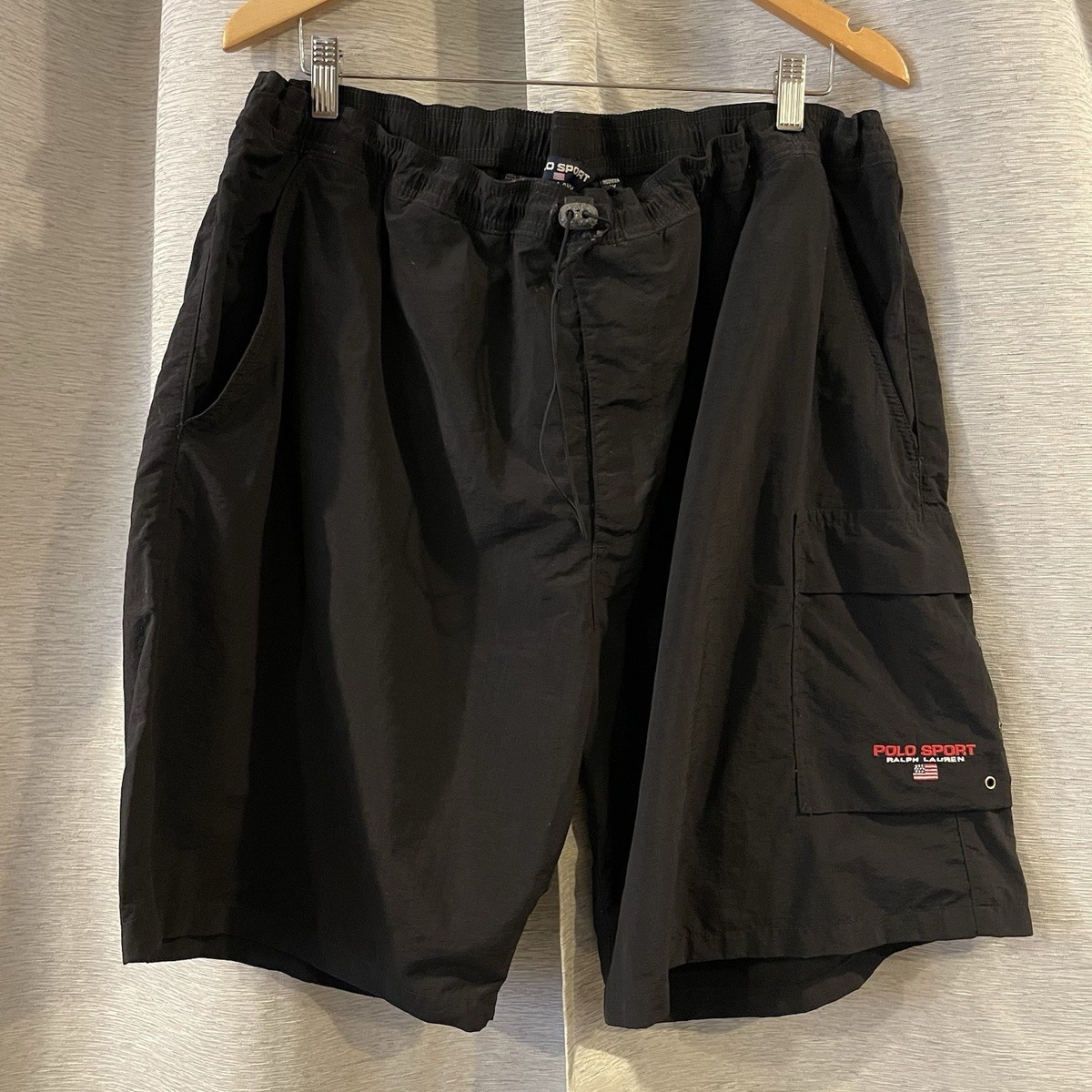 Vintage Polo Sport Ralph Lauren Spell Out Nylon Shorts 2X
