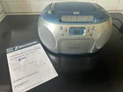 Vtg 2002 EMERSON portable cd/radio/cassette tape PD6517 Lt. Blue-Read read read!