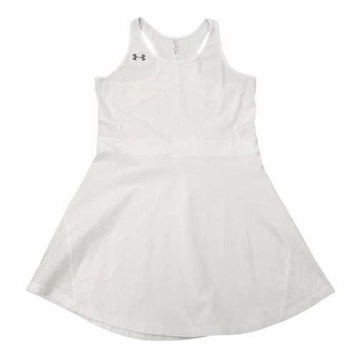 Under Armour Tennis Dress Womens Large White HeatGear Fitted Athletic Golf