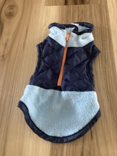 Dog blue fleece coat XSmall 
