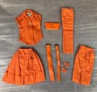 Vintage 1960s BARBIE FASHION PAK Orange Mix 'N Match Outfit, Shoes, Purse, Belts