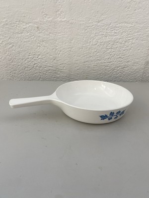 pyroflam pan pf-32 made in the netherlands ceramic white and blue vintage