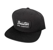 Brixton Jolt Black Snapback Hat New One Size Wool Blend Adult Unisex 11078