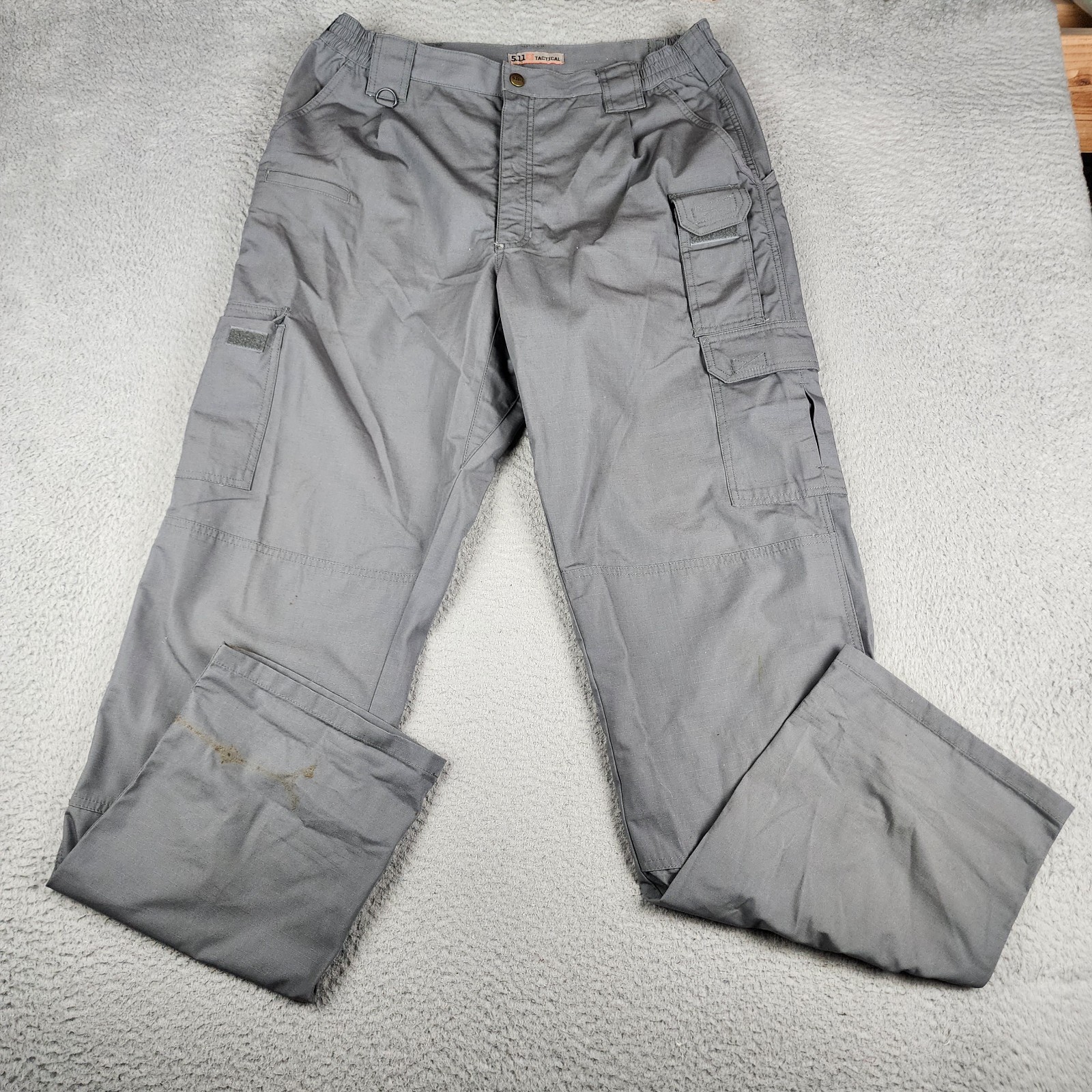 Mens 36x36 Gray Ripstop Cargo Utility Pant Work Wear