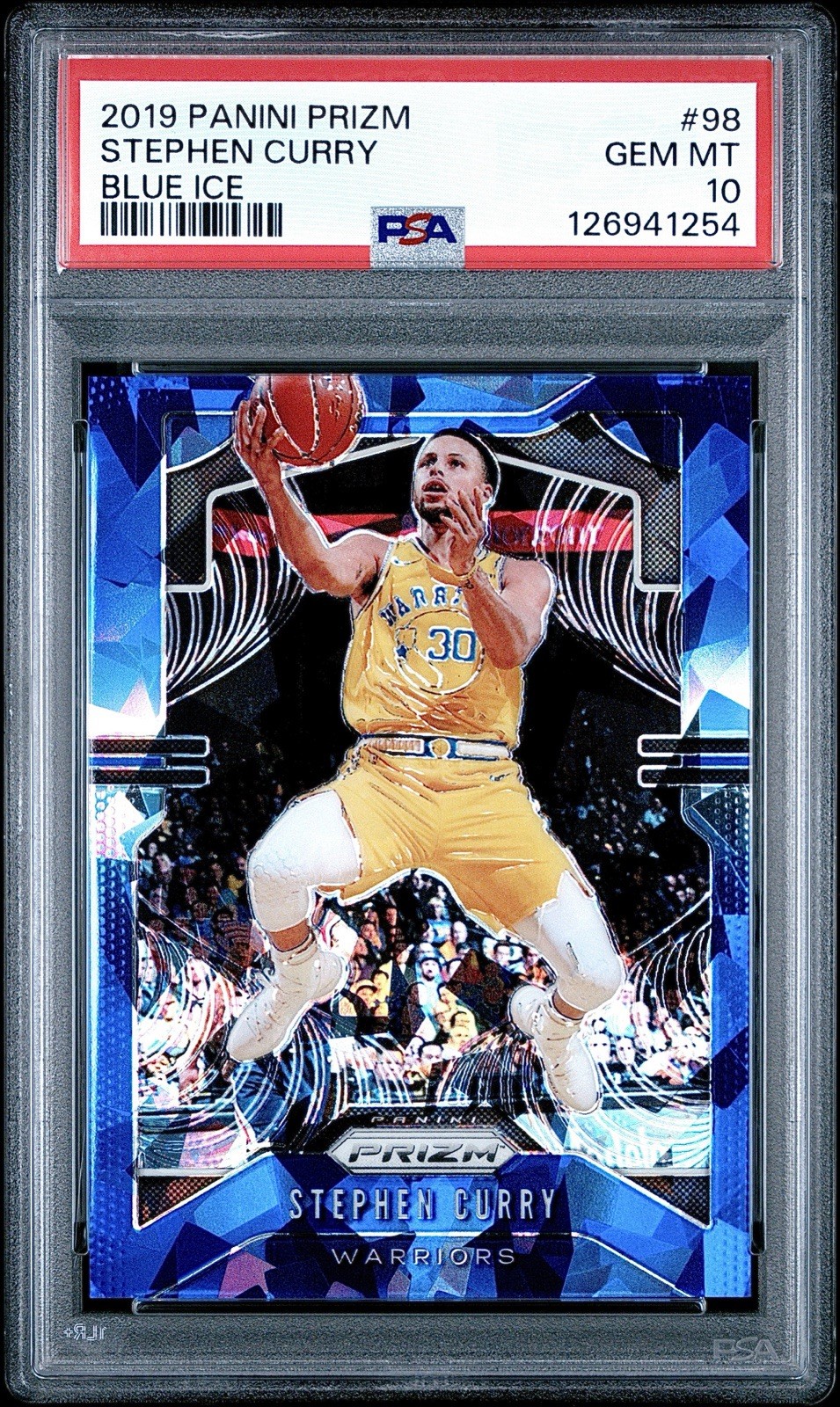 Stephen Curry PSA 10 - 2019 Prizm #98 BLUE ICE /99 - Golden State Warriors