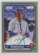 2024 Onyx Vintage Auto Green Bordered 32/50 Yolfran Castillo #VAYOCA Auto 0j81