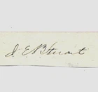 Gen. JEB Stuart Autograph Reprint On Genuine Original Period 1860s Paper