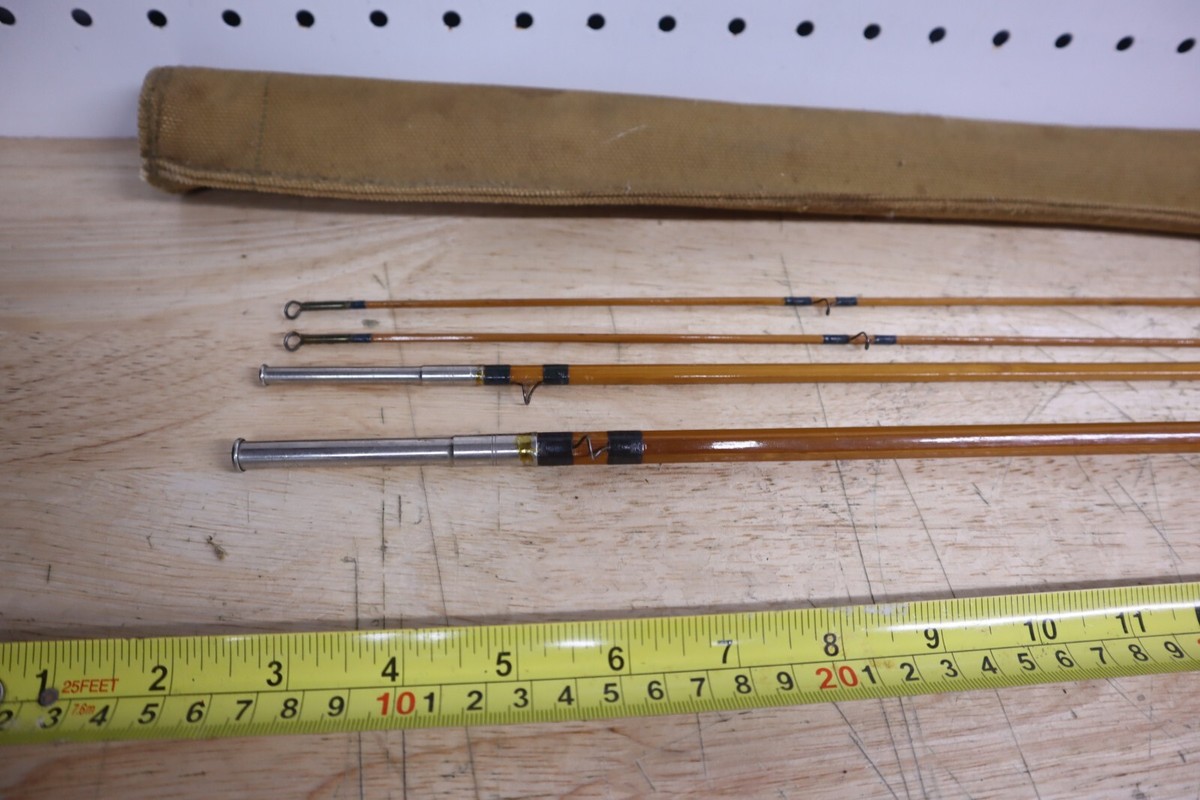 Vtg Montague Split Bamboo Fly ＆Lure Rod Vintage Montague 3 Piece Split Bamboo Fly Rod 9 Foot in