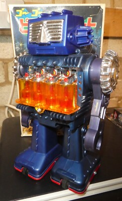 HORIKAWA Japanese Box Engine Robot Boxed 70er Jahre Figur Japan Spielzeug Kolben