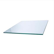 23" Square Clear Tempered Glass Table Top 3/8" Thick - Flat Polish Edge