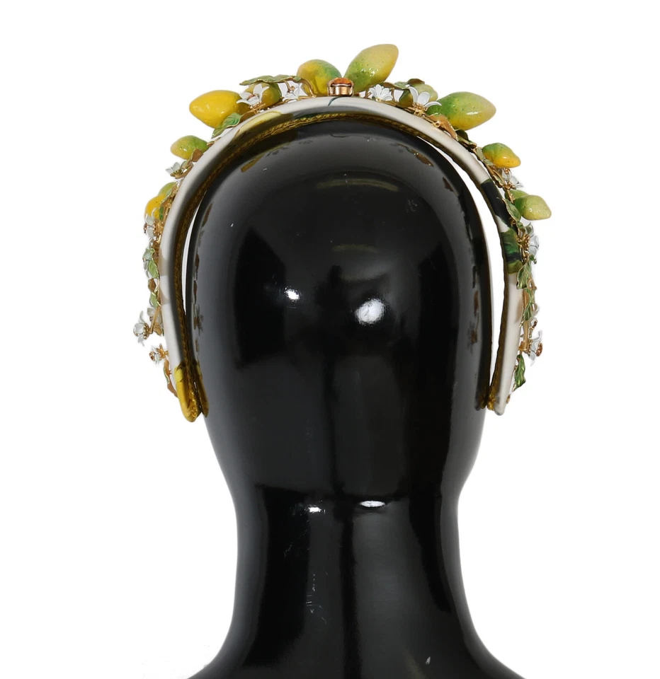 Diadema DOLCE & GABBANA Tiara Amarillo Limones Sicilia Cristal PVP $2000 Foto 4 de 4