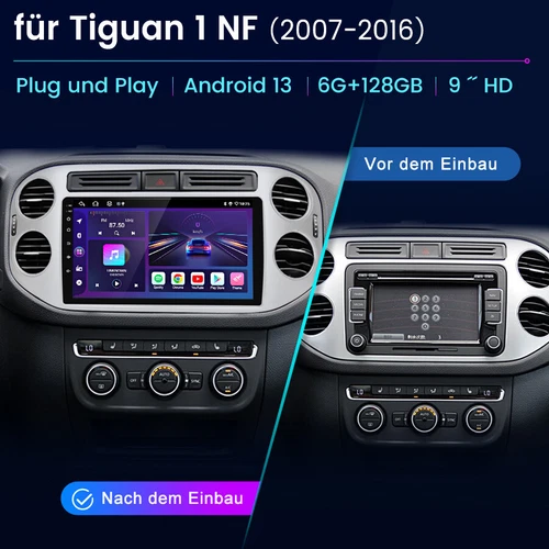 4+64G Für VW Golf VI 2007-2016 8 Kern CarPlay Android 14 Autoradio GPS Navi RDS - Bild 1 von 12