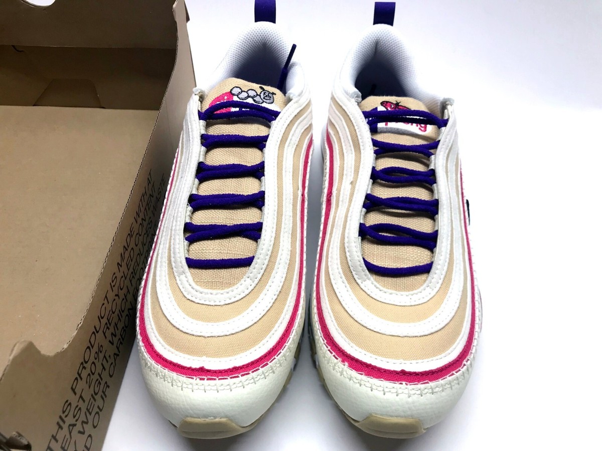 NIKE AIR MAX 97 SE AIR SPRUNG SESAME/ELECTRO PURPLE SIZE  display picture 2
