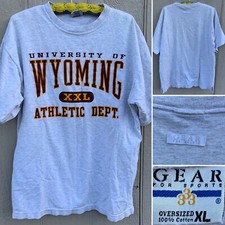 Vintage University of Wyoming XXL Athletic Dept T-Shirt oversized XL Made In USA