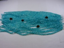 20 Strands 15" Light Blue Oval Crackle Glass Beads Wholesale Bulk Lot GOJ-3   