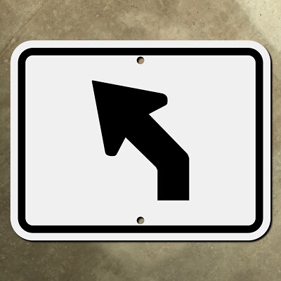 left or right 45 degree ARROW highway road sign route marker auxiliary 1948