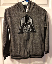 Star Wars Darth Vadar Kids Zip Up Hoodie Sweatshirt Size 14/16 Boys Girls Youth