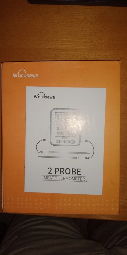 Whousewe Meat Thermometer Large LCD Backlight Kitchen Oven Smoker