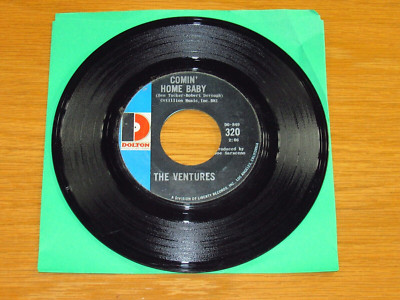 INSTRUMENTAL 45 RPM - THE VENTURES - DOLTON 320 - ''COMIN' HOME BABY''/''BLUE STAR''